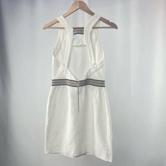 SANDRO Square Neckline Mini Dress in White Size 3 or Large - Picture 4 of 6